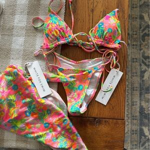 White Fox Swim Colorful Bikini Set